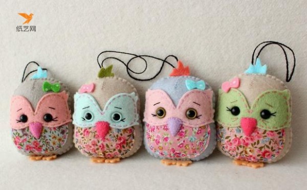 Cute non-woven owl lavender sachet tutorial