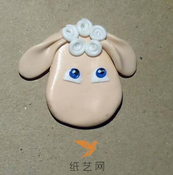 Tutorial on how to make a cute little sheep clay painting for Christmas gift