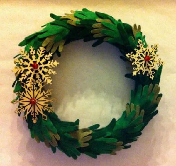 Beautiful non-woven fabric Christmas wreath Christmas decoration making tutorial