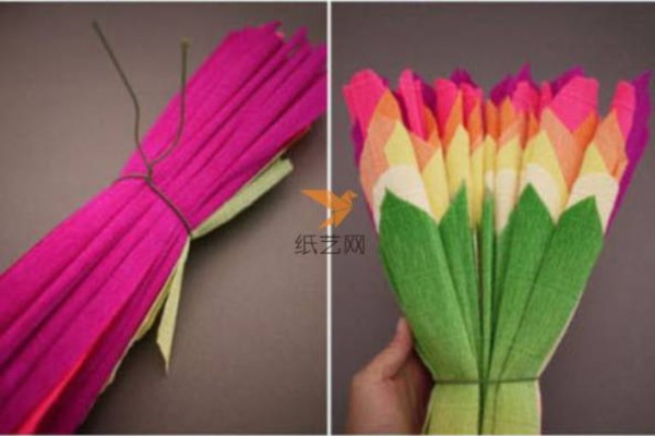 Paper art colorful flower making tutorial paper art tutorial