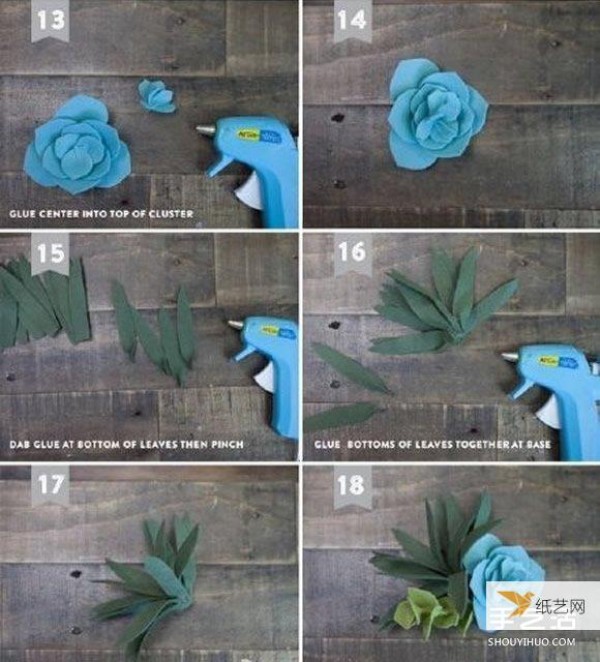 Tutorial on how to make succulents using felt cloth