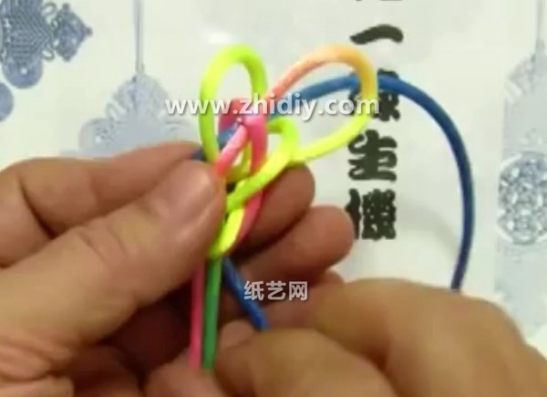 Chinese knot single line long button knot art