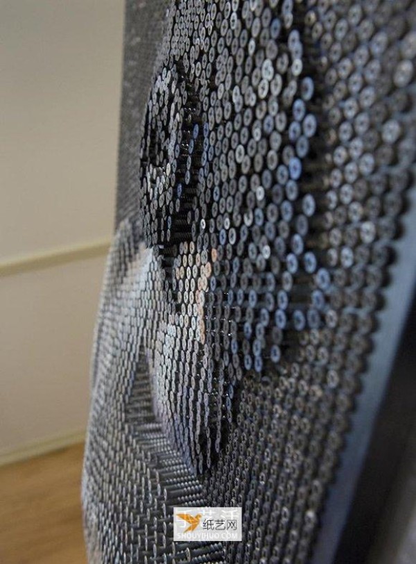 3D image made using tens of thousands of screws