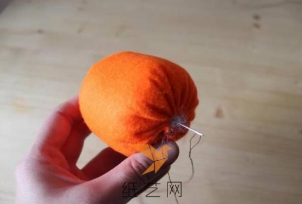 Halloween handmade non-woven small pumpkin doll making tutorial