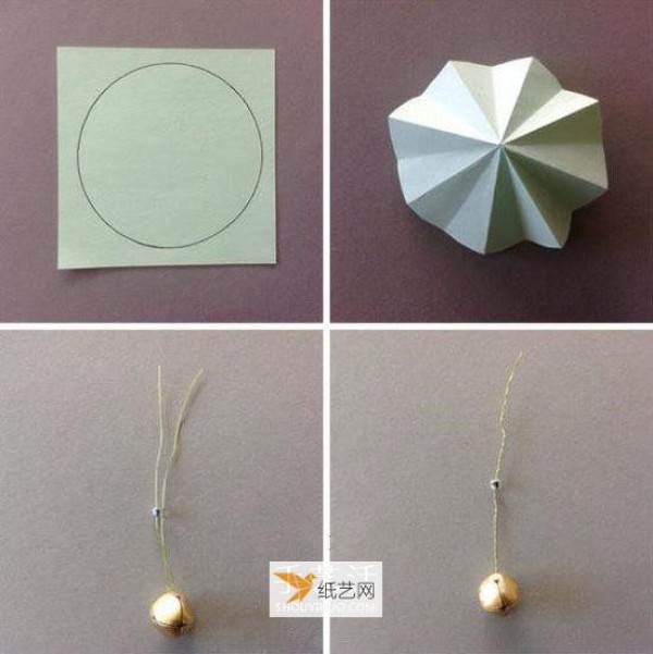 Simple illustration of how to make paper wind chimes