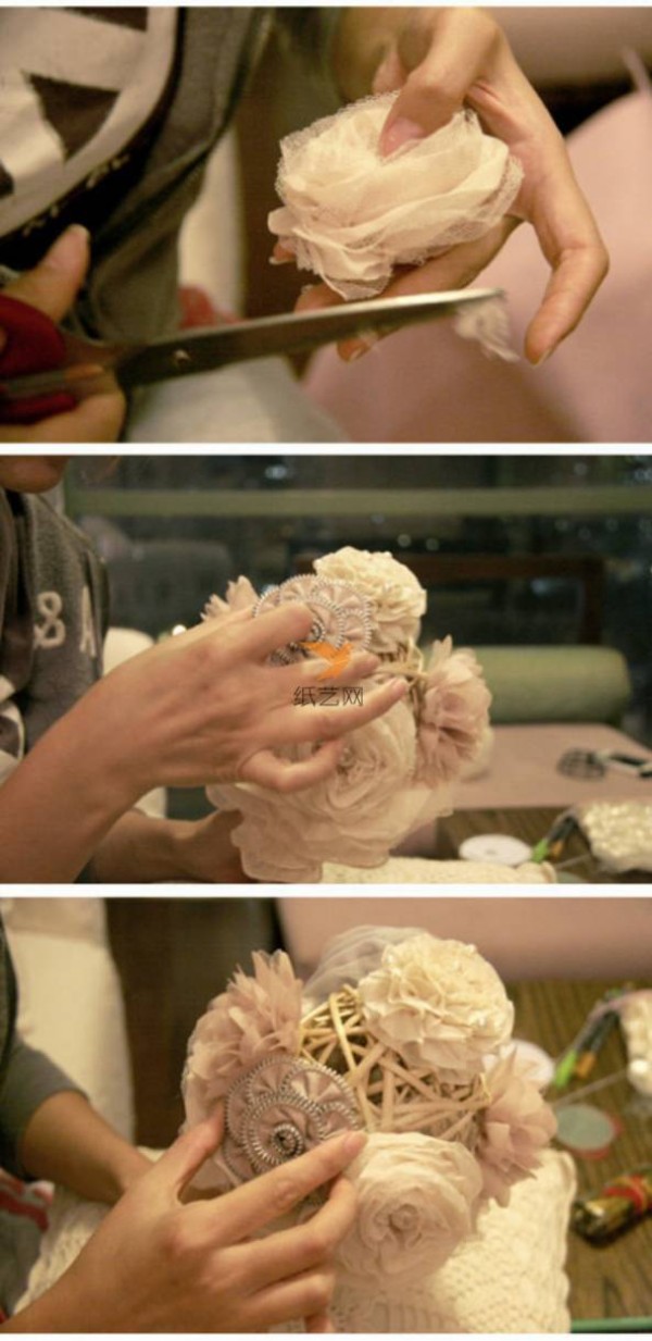 Tutorial on making beautiful and romantic fabric bridal bouquet