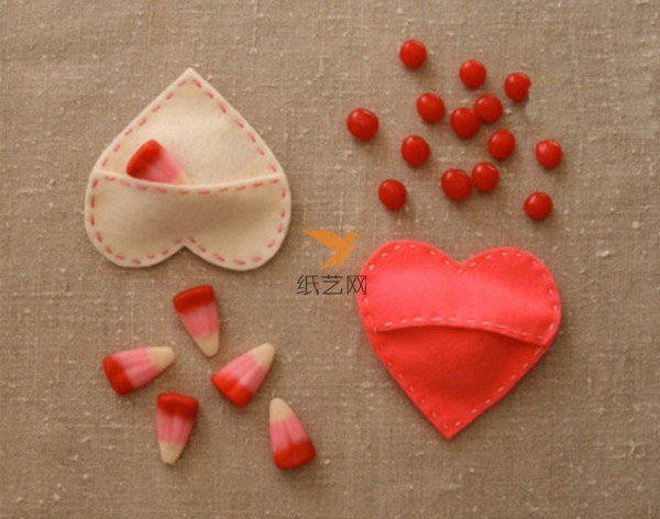 Non-woven heart-shaped red bean bag non-woven production tutorial