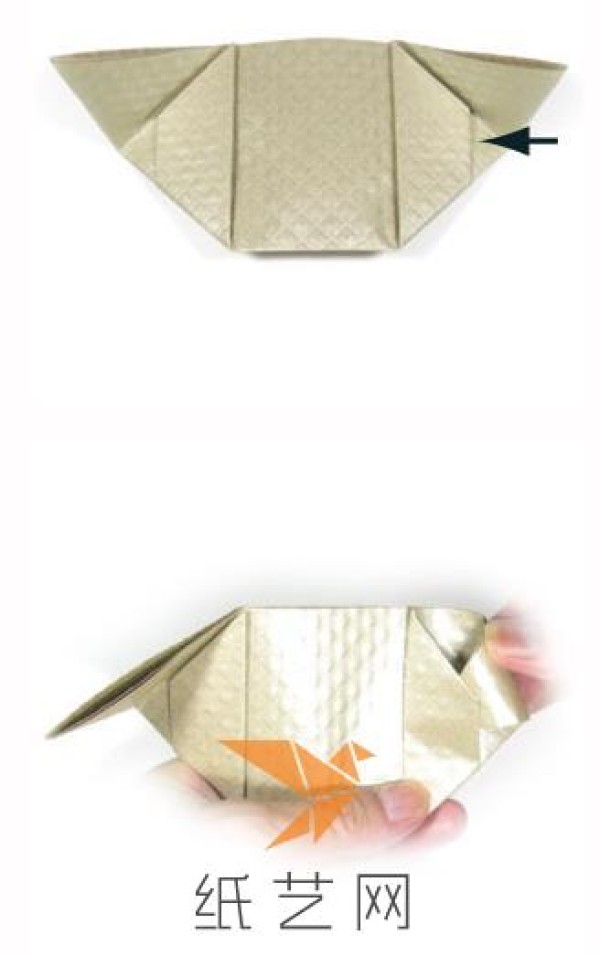 Tutorial on how to make an origami coin purse that saves money and effort