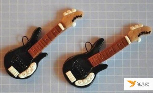 Tutorial on making personalized mini guitar pendants using ultra-light clay