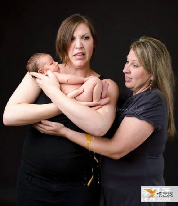 First family photo shoot of newborn baby and mom and dad