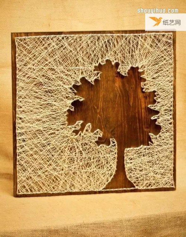 Use nails and thread to create personalized String Art decorative paintings