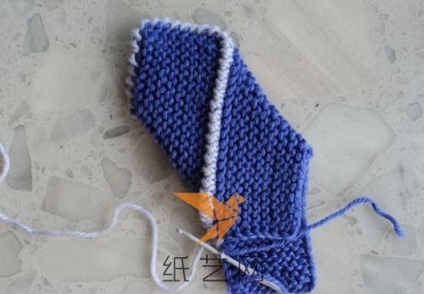 Tutorial on making woolen home shoes with stick knitting