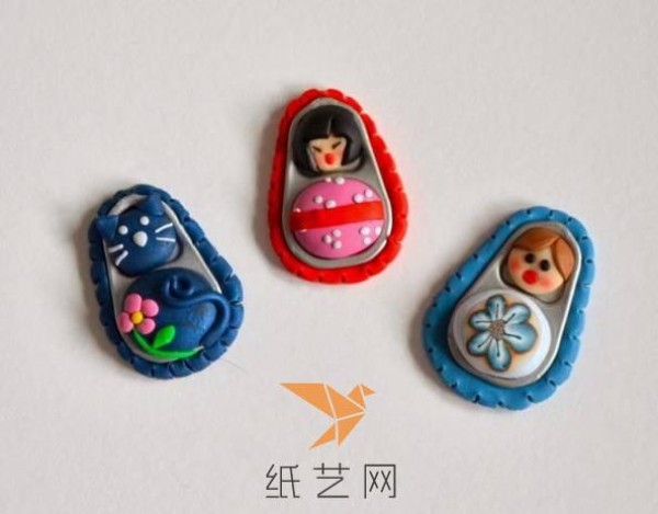 Cute clay doll brooch making tutorial