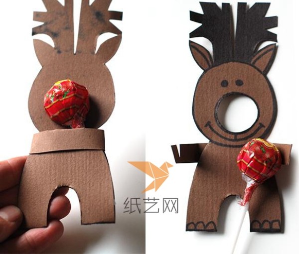 Cute little elk lollipop gift making tutorial