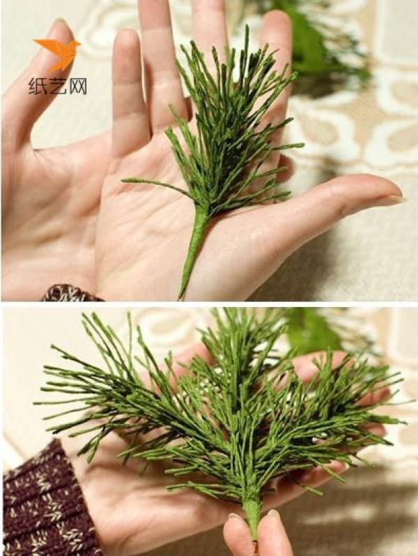 Tutorial on making crepe paper for Christmas simulated pinecones