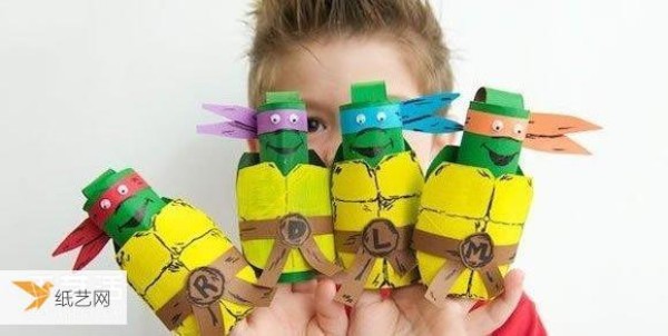 The amazing Teenage Mutant Ninja Turtles were born. The process of making Teenage Mutant Ninja Turtle dolls using paper rolls.