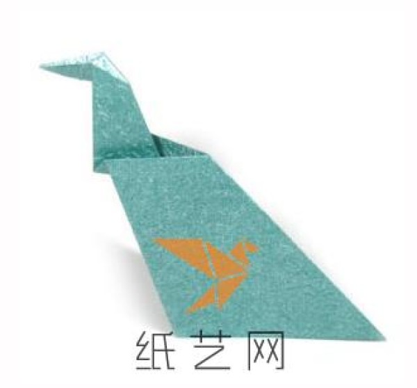 Simple origami peacock making tutorial for children