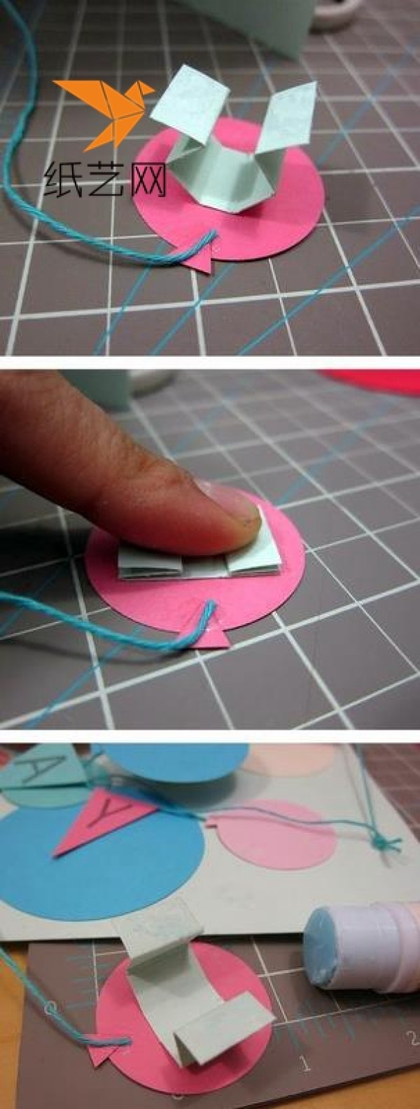 A small handmade tutorial for children to make three-dimensional birthday greeting cards