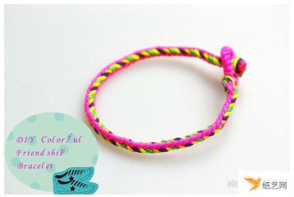 Illustration of how to weave colorful and personalized little girl’s hand ropes