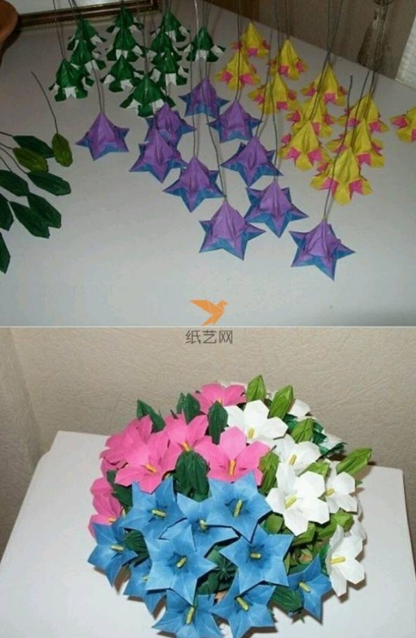 Origami Lily Flower Making Tutorial Origami Tutorial