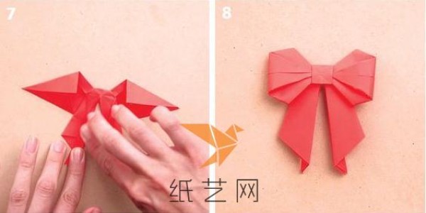 Origami bow gift wrapping tutorial