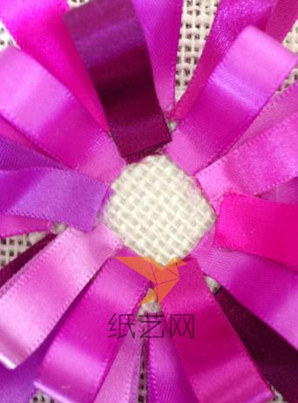 Beautiful ribbon flower tablecloth decoration making tutorial