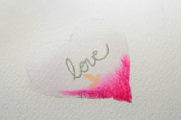 How to make handmade greeting cards with watercolor hearts for Valentines Day