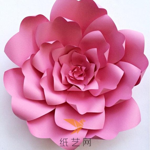 Large decorative paper three-dimensional flower tutorial (essential for party decoration)