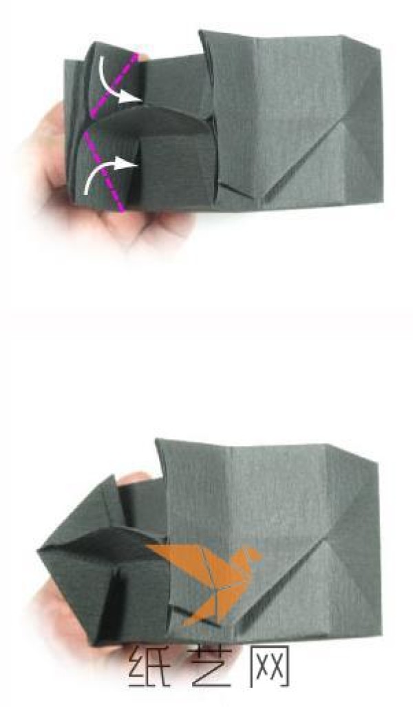 Tutorial on how to make a delicate origami camera for Valentine’s Day romance