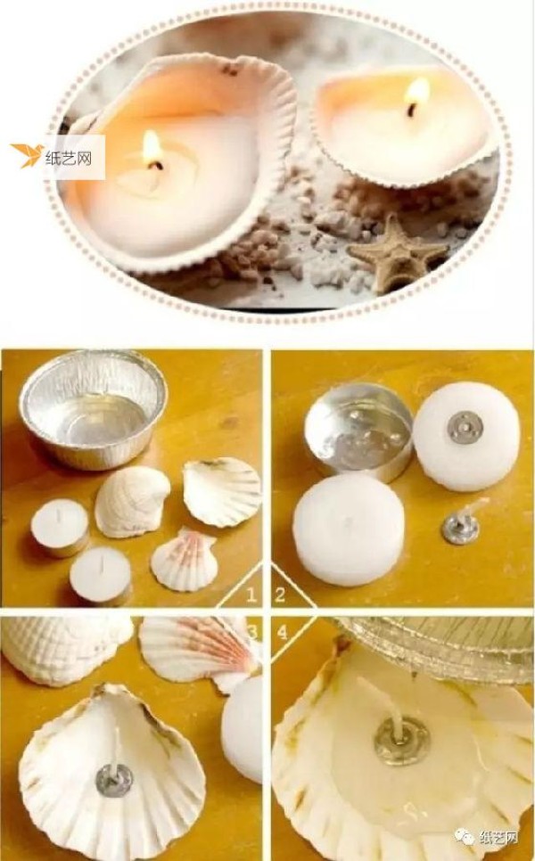 Little seashells transform into waterfalls, peacocks, little books, candles and more! Turn waste into treasure and renovate old things!