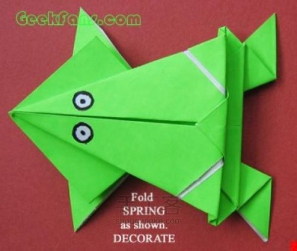 How to make a long-jumping frog from origami