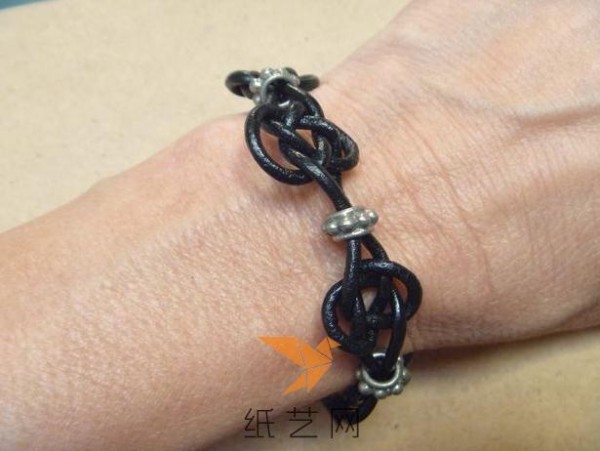 Cool Leather Cord Bracelet Knitting Tutorial