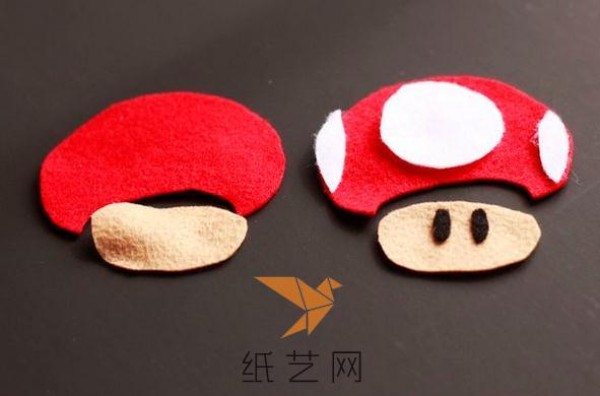 Super cute Super Mario mushroom key chain non-woven making tutorial