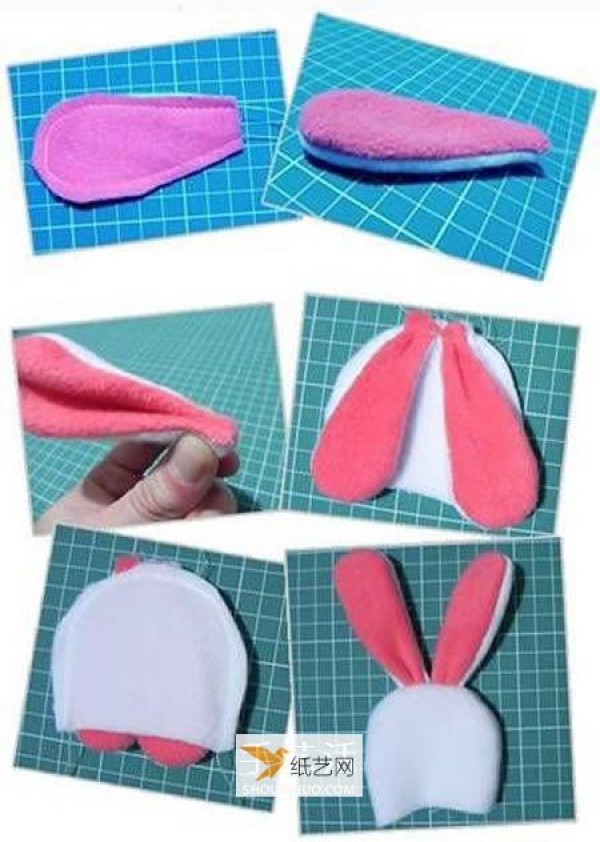 Handmade cute non-woven bunny doll