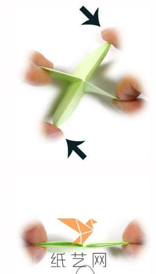 Tutorial on making an origami frog with complex structure