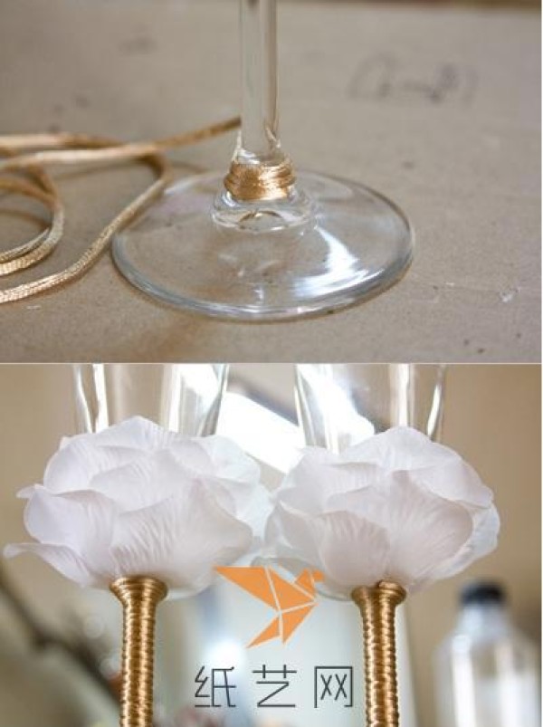 Incredibly beautiful wedding champagne flute decoration tutorial