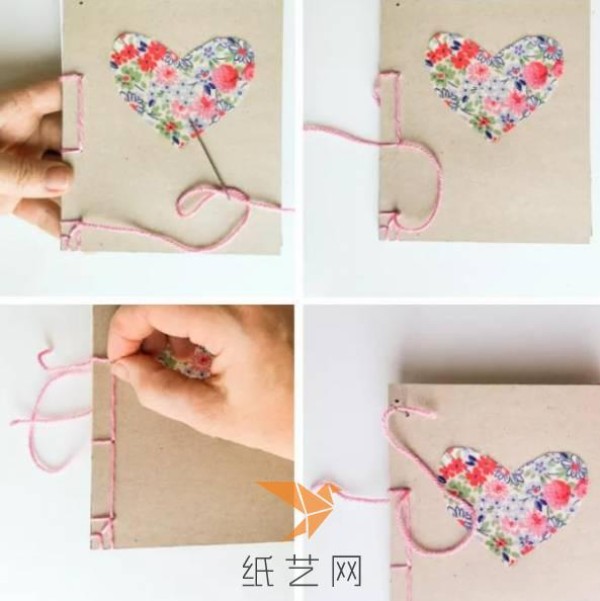 Tutorial on making handmade DIY heart-shaped cover book for Valentine’s Day gift