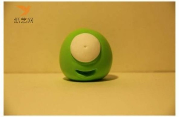 Clay one-eyed little green baby making tutorial clay tutorial