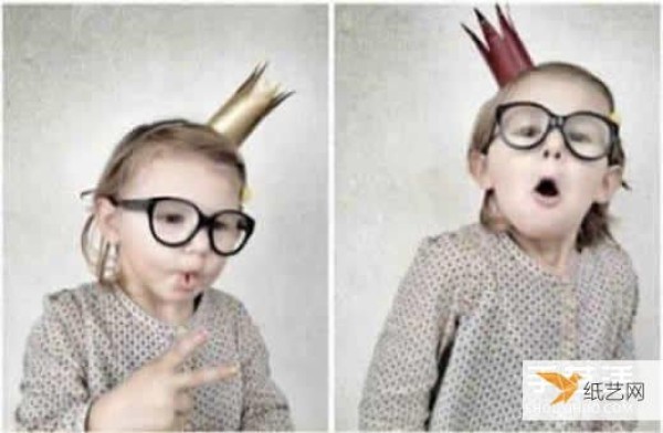 A handmade tutorial for young children to use a paper tube to make a crown, which can also be used as a birthday hat