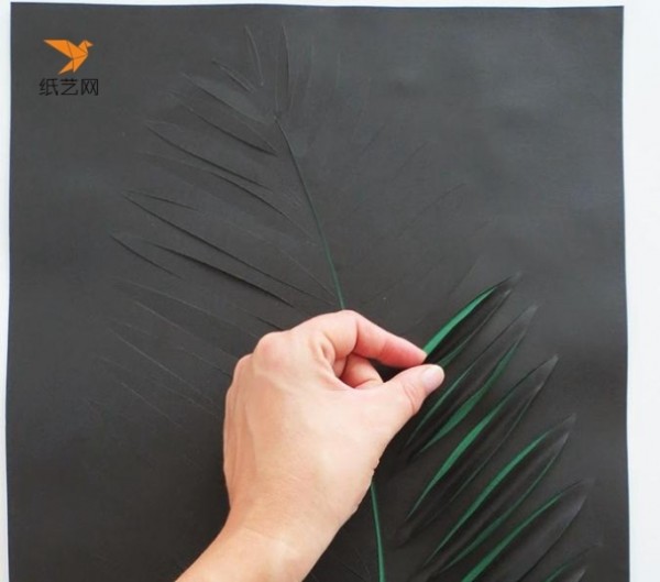 Simple and beautiful three-dimensional leaf decorative painting production tutorial