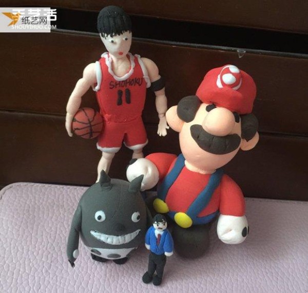 Classic cartoon character works made with ultra-light clay