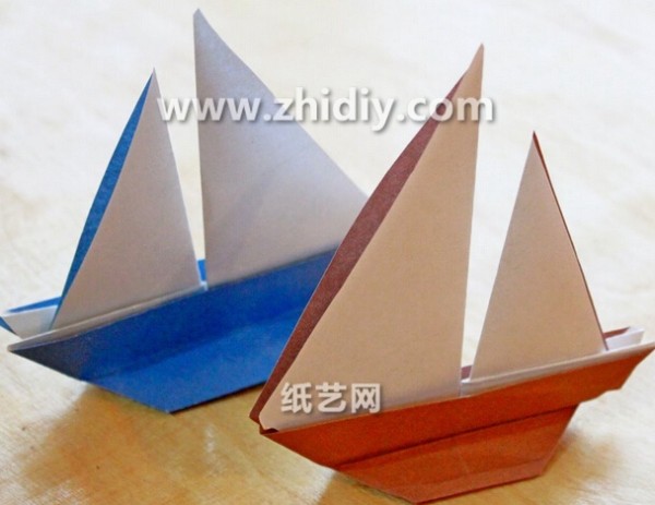 Simple origami handmade tutorial for childrens origami sailboat