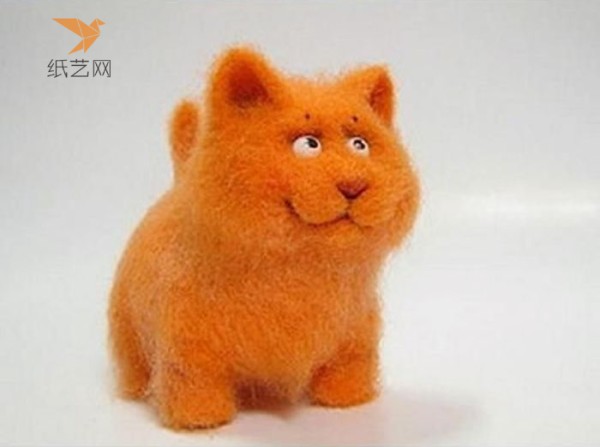 Wool felt tutorial, vivid wool felt Garfield DIY making tutorial