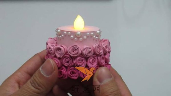 Super beautiful handmade origami rose candle holder tutorial