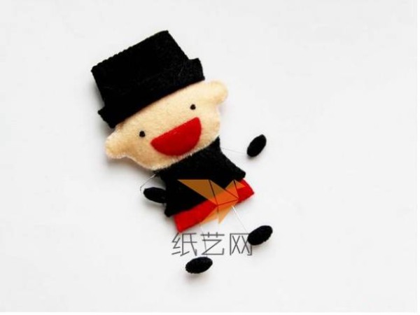 Tutorial on making cute little gentleman dolls from non-woven fabrics