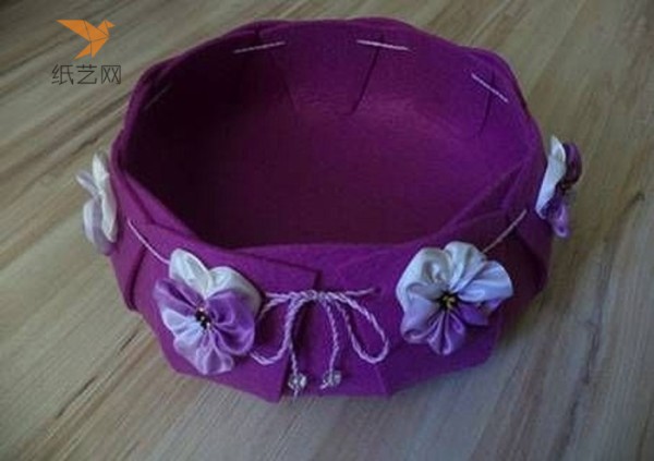 Non-woven fabric tutorial Beautiful flower decoration non-woven fabric storage box making tutorial