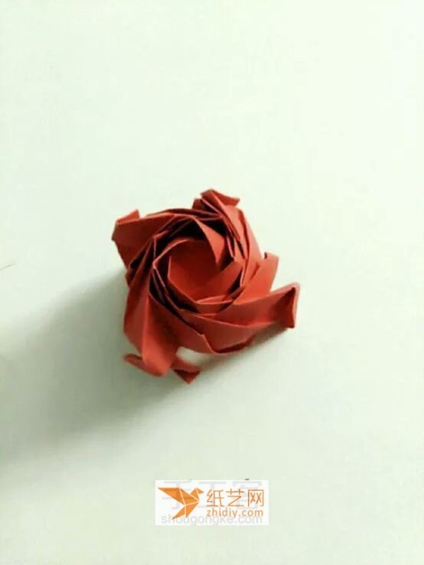 Simple and beautiful origami rose tutorial illustration