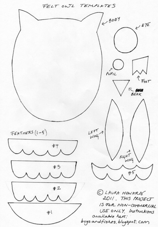 Sharing drawings of a non-woven owl