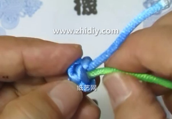 Chinese Knot Single Thread Button Stretch Knot Knitting Method