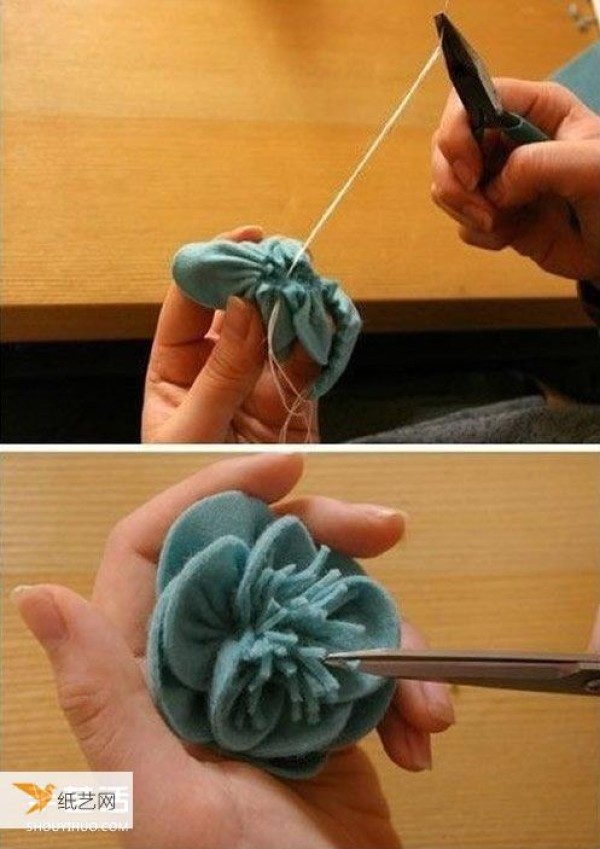 Pictures of how to make your own handmade flower headband